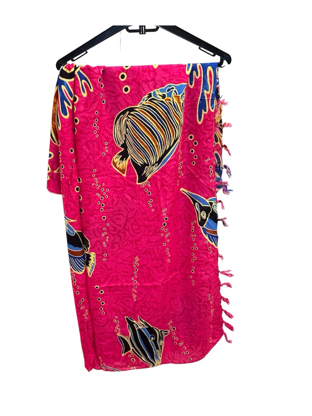 Pink Tropical Fish Pareo Sarong Wrap - Women Swim